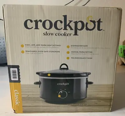 Crock-Pot SCV400-B 4 Qt Slow Cooker - Black New In Box • $12.87