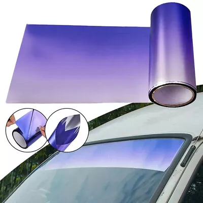 Purple Car Window Sun Visor Strip Tint Film Windshield UV Shade DIY Decal Banner • $8.94