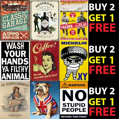 £2.75 • Buy METAL TIN SIGN PLAQUE Bar Pub Vintage Retro Wall Decor Poster Home Club Tavern