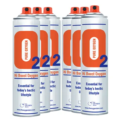 £59.99 • Buy Oxygen In A Can, Pure Canned Oxygen, 99.5% Pure Sports Therapy, 6 X 10L