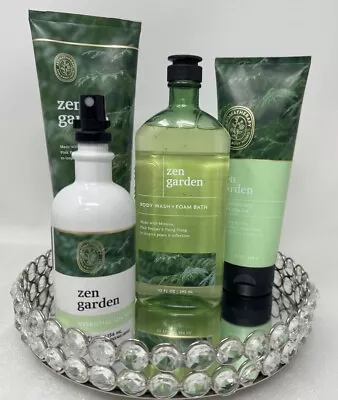 Bath And Body Works Zen Garden Aromatherapy Wash | Mist | Cream | Gel 4-Pc Set • $59.38