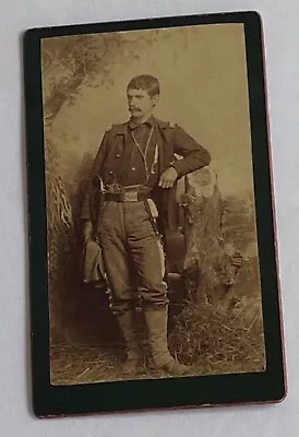 Civil War Soldier With Pistol In Holster Cdv Photograph - Excellent Condition • $46