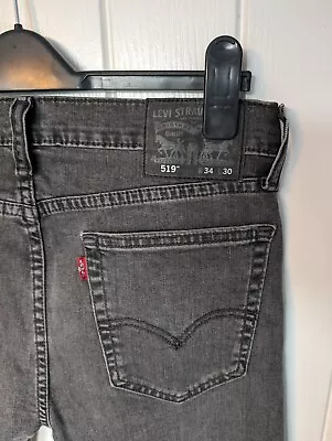 Levi’s 519 Extreme Skinny Grey Denim Jeans Waist 34” Leg 30” Superb Condition • £34.99