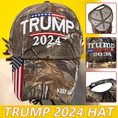 $14.99 • Buy Donald Trump Hat 2024 MAGA Cap Camo USA KAG Make Keep America Great Again