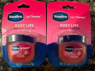 Lot Of 2 - Vaseline Lip Therapy Lip Balm Mini Rosy Lips 7g Each Travel Size • $9.98