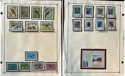 1980-1982 Vietnam Stamps Birds And Bugs Lot On Album Page Horse And Carriage • $97.63