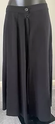 Crea Concept Drop Crotch Wide Leg Black Trousers - Size 46 (18) • £70