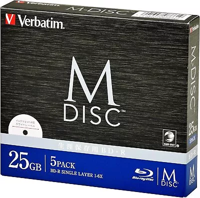 Verbatim Long-term Storage M-DISC BD-R For One Record 1-6x Speed 25GB • $41.16