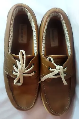 Margaritaville Mens Speed Boat Shoes Lace Up Loafers Size 11 Tan MG5264B Dreamin • $25