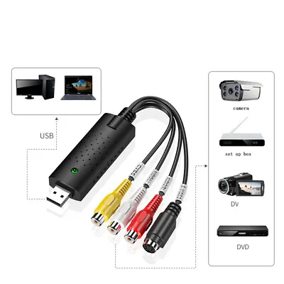 USB 2.0 DVD VHS Player Camera AV RCA Video Capture Card Recorder Grabber To PC • $7.53