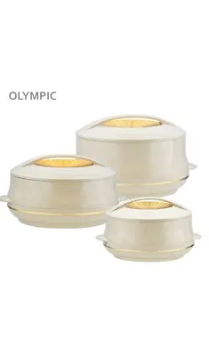 SQ Professional Olympic Insulated Serving Dishes With Lids-3 Pcs Container Set • £57.99