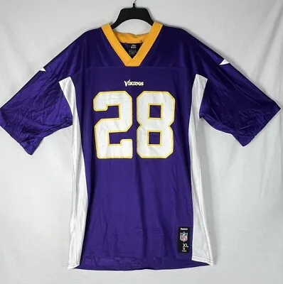 Adrian Peterson Jersey Minnesota Vikings #28 Reebok NFL Team Apparel Men’s XL • $29.95