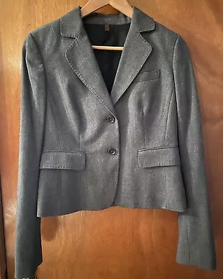 American Eagle/Martin + Osa Wool Blend Herringbone Blazer Jacket Women Sz 6 Grey • $19.99