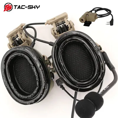 TAC-SKY COMTAC III Tactical Headphones Pickup & Noise Reduction + 2-pin U94 PTT • $168.99