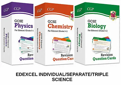 £27.50 • Buy Edexcel Gcse 9-1 Revision Flashcards Separate Triple Science All 3 Question Card