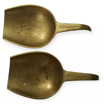 CARL AUBOCK Brass Ashtray Bowl Scoops Austria 1950s Set Of 2 (Two) • $438.39