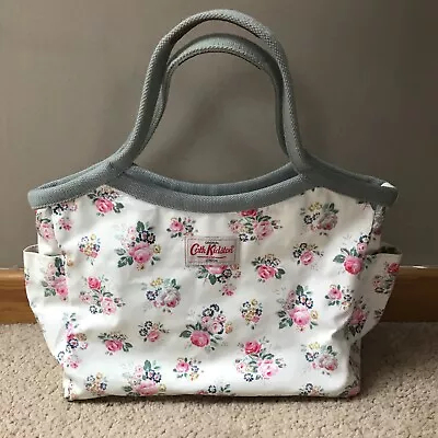 Cath Kidston Oil Cloth Handbag Tote Zip Top White Roses • £14.99