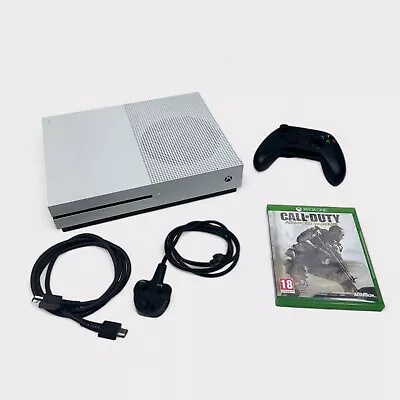 Microsoft Xbox One S 500GB Console With Wireless Controller - White With Cables • £84.98