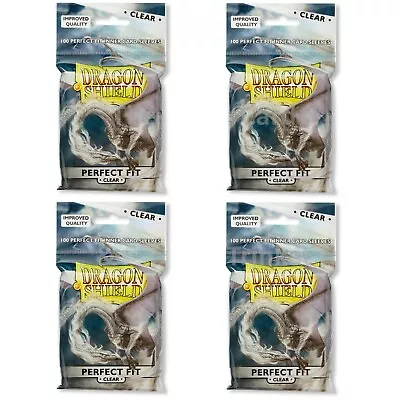 400 Dragon Shield Perfect Fit Card Protectors Standard Inner Sleeves 63 X 88mm • $38.20