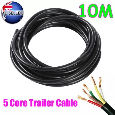 10M 5 Core Trailer Cable Road Train Wire Caravan Plug Socket Wiring Auto Coil AU • $22.79