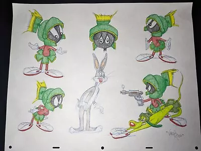 LOONEY TUNES Animation Cel Art Chuck Jones Cartoons VIRGIL ROSS MODEL SHEET  X3 • $419.68