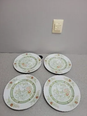 Set 4 Mikasa Fine China Kabuki Japan 10 ½  Dinner Plates Asian Floral Pattern • $24.75