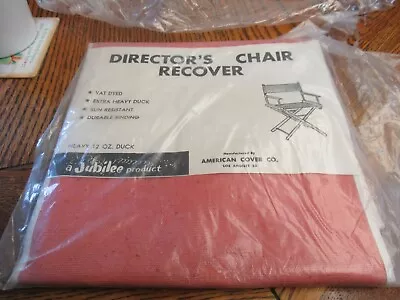 1960's Vintage Salmon Coral Duck Cloth Director's Chair Cover New NIP • $35