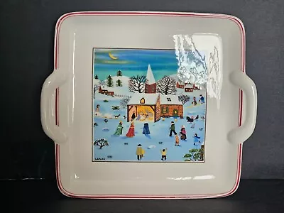 Villeroy And Boch Naif Christmas 8  Square Handled Cake Plate Luxembourg • $30