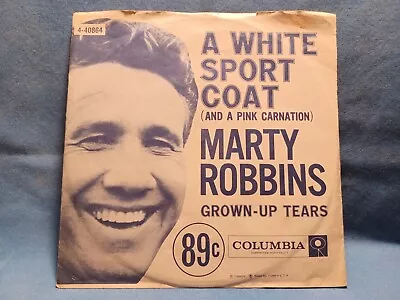 Marty Robbins A White Sport Coat... Rare 1957 Columbia Country 45 Picture Sleeve • $4.99