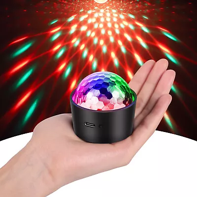 Crystal Magic Ball Light LED Dj Lights USB RGB LED Sound Actived Stage Lighting • $5.99