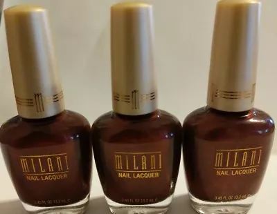 3 - Milani Nail Lacquer Polish # 35 Brown A Licious • $14.95