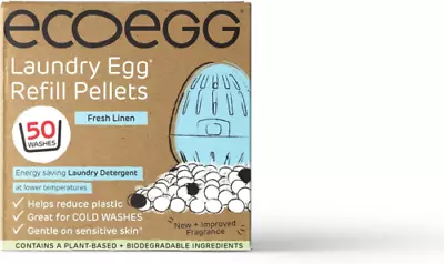 Ecoegg Laundry Egg Refill Pellets 50 Wash Fresh Linen   • £5.90