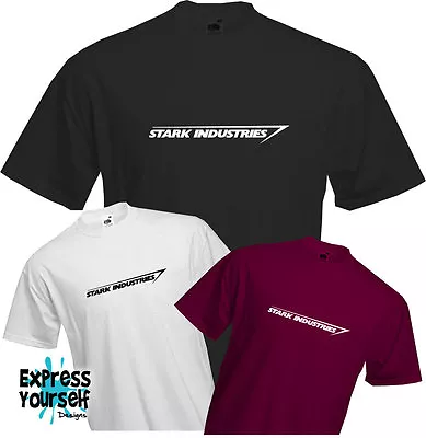 STARK INDUSTRIES - T Shirt Iron Man Shield Marvel ComicCool Quality NEW • £9.99