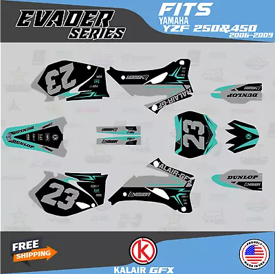 Graphics Kit For Yamaha YZ250F YZ450F (2006-2009) YZ 250F YZ 450F Evader - Teal • $96.99