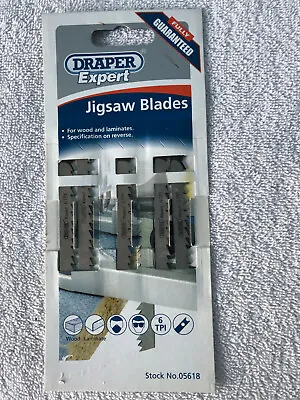 £6.99 • Buy Draper Expert 5 X 6TPI X 62mm Jigsaw Blades