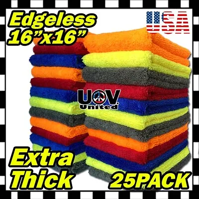 Lot Thick Towel Microfiber Cleaning Cloth No-Scratch Polishing Detailing Buffing • $50