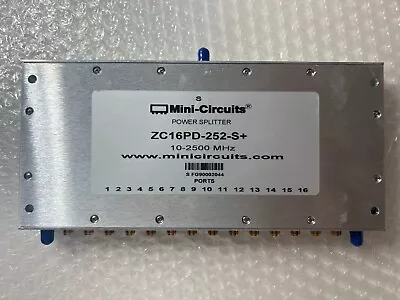 Mini-Circuits ZC16PD-252-S+ 16 Ways Power Splitter 10 - 2500 MHz SMA • $299