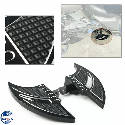 Motorcycle Aluminum Rear Passenger Floorboards Floor Boards Foot Pegs For Harley • $45.58