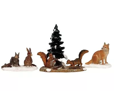 Lemax Decoration Woodland Animals Christmas Cake Decorating Set Of 4 Figures  • £13.45