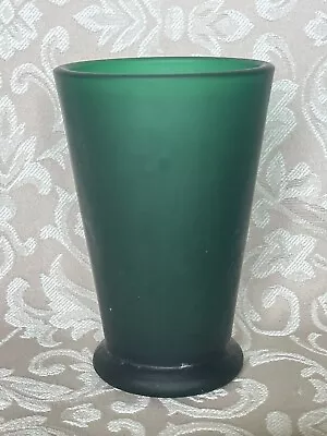 VINTAGE UMBRA RETRO FROSTED Green GLASS TUMBLER • $6.99