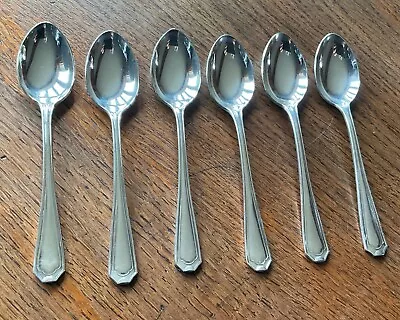 6 Vintage James Walker Athenian Patterned Silver Plated Coffee Spoons 11cm Long • £12