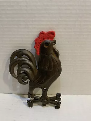 Vintage Cast Iron Rooster Wall Hanging Weather Vane 7 X 4.5” • $15