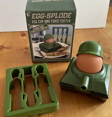 Egg-splode Army Egg Cup With Soldier Toast Cutters Boxed • £5