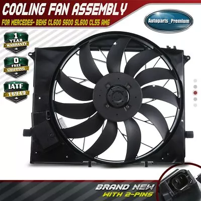 Brushless Motor Cooling Fan For Mercedes-Benz C215 W220 S500 S600 A2205000293 • $252.29