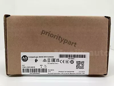 1769-L16ER-BB1B Allen-Bradley CompactLogix 384KB DI/O Controller New In Box • $1080