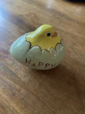 Vintage Ceramic Easter Egg With Baby Chick • $12