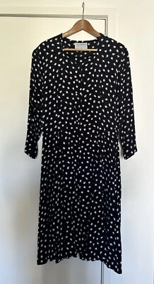$30 • Buy COUNTRY ROAD - Vintage Navy Blue & White Dress - Size 14