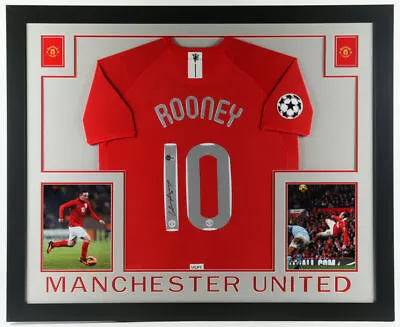 Framed Wayne Rooney Signed 2007-08 Manchester United Home Jersey - Beckett COA • $699.99