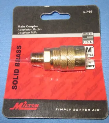 Milton S-716 Male Coupler 1/4  Basic Flow Size • $9.95