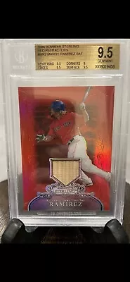 2006 Bowman Sterling Red Refractors 1/1 Manny Ramirez Bat Relic Gem Mint BGS 9.5 • $1200